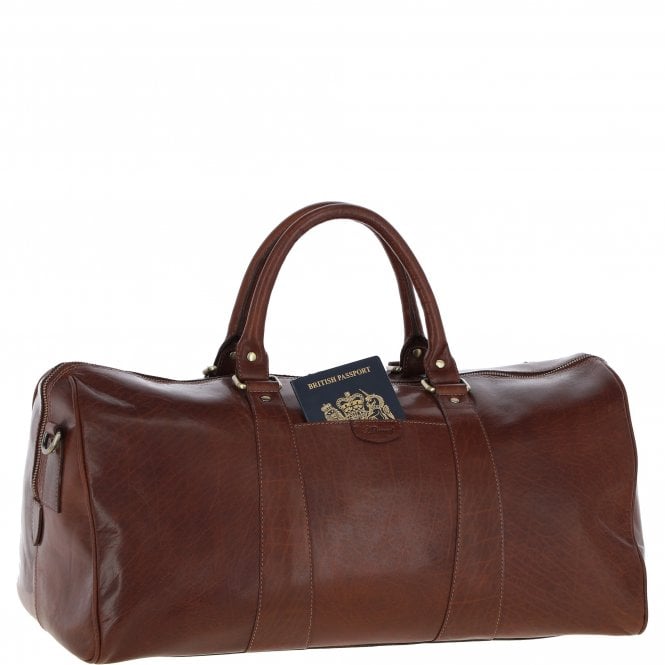 Ashwood Leather Ashwood Large Leather Holdall – Chestnut Tan: T-77