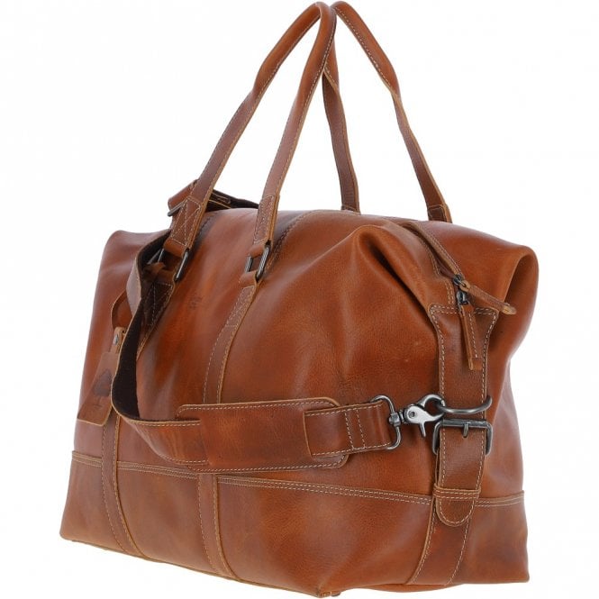 Ashwood Leather Ashwood Large Leather Holdall – Cognac: FE-06