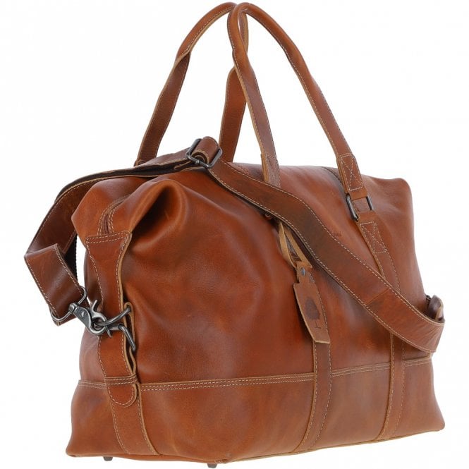 Ashwood Leather Ashwood Large Leather Holdall – Cognac: FE-06