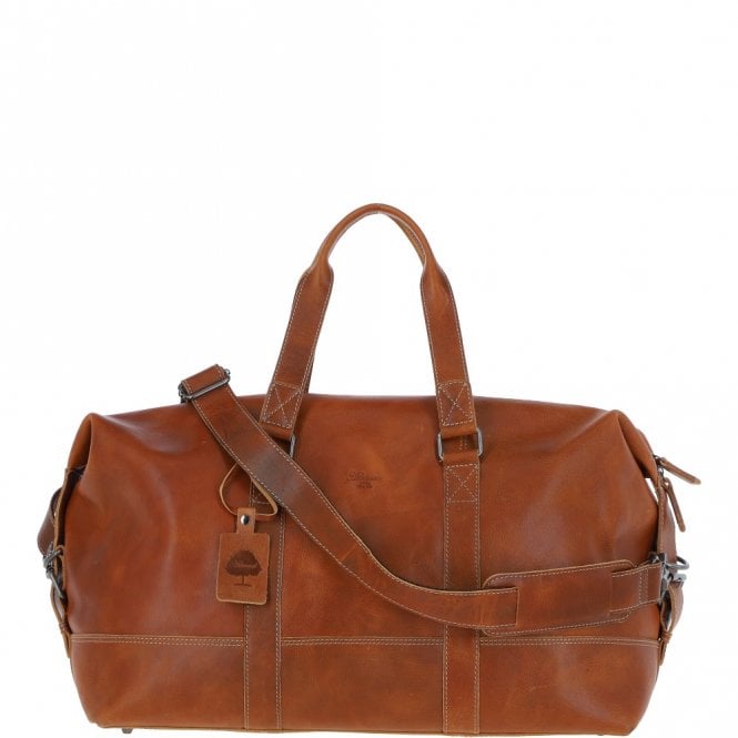 ashwood leather Ashwood Large Leather Holdall – Cognac: FE-06