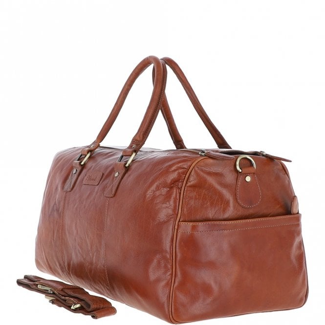Ashwood Leather Ashwood Large Leather Holdall Tan : G-30