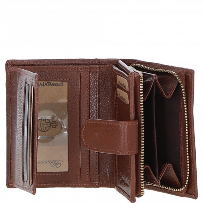 Ashwood Leather Ashwood Leather And Harris Tweed Three Compartment Wallet Tan/Mcload: TW-12-02-TM