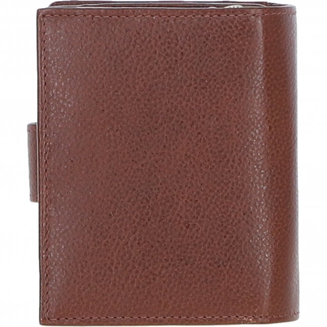 Ashwood Leather Ashwood Leather And Harris Tweed Three Compartment Wallet Tan/LT Blue: TW-12-05-TB