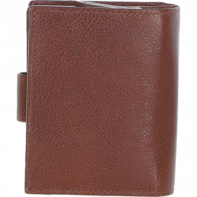 Ashwood Leather Ashwood Leather And Harris Tweed Three Compartment Wallet Tan/Navy: TW-12-011-TN