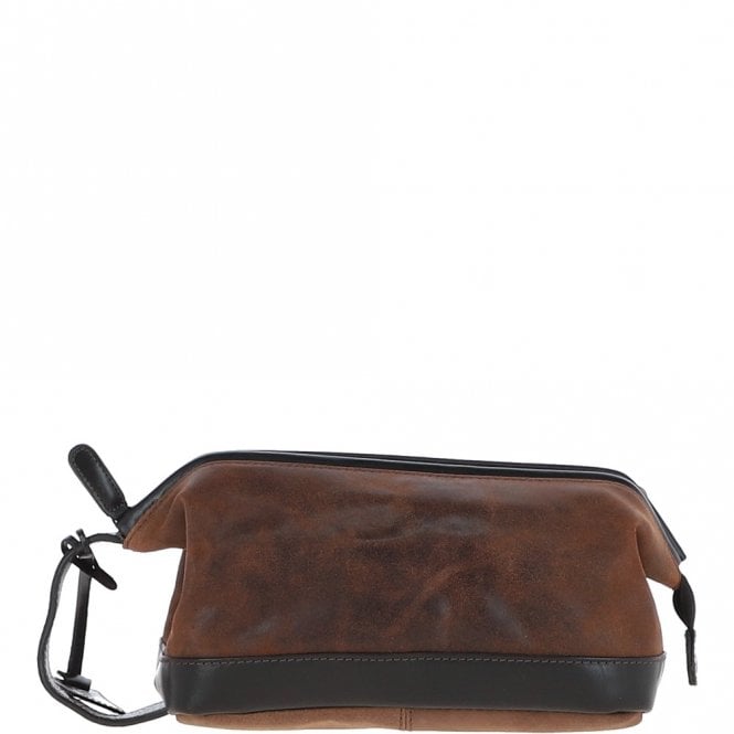 ashwood leather Ashwood Leather Wash Bag Brown: LOU