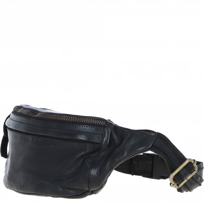 Ashwood Leather Ashwood Unisex Bum Bag Black: D-102
