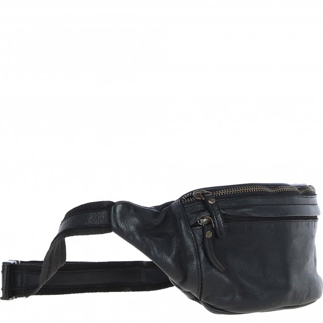 Ashwood Leather Ashwood Unisex Bum Bag Black: D-102