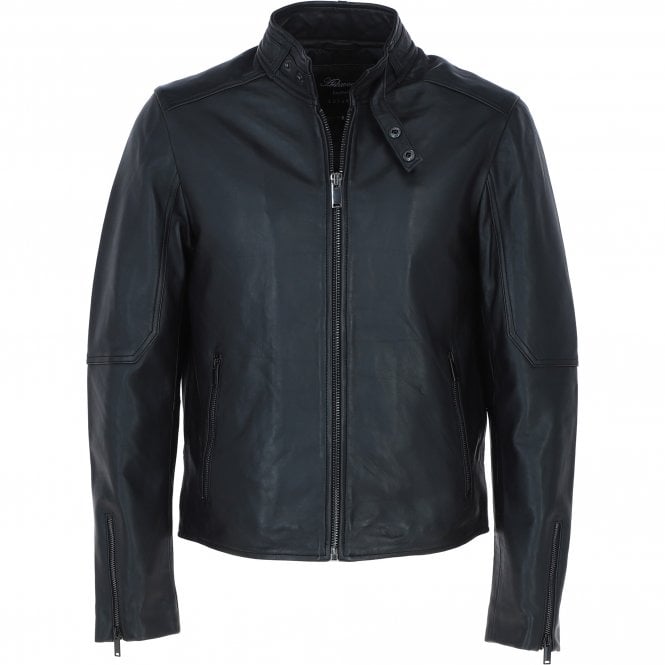 ashwood leather Ashwood Leather Biker Jacket Black: AWM-Charli