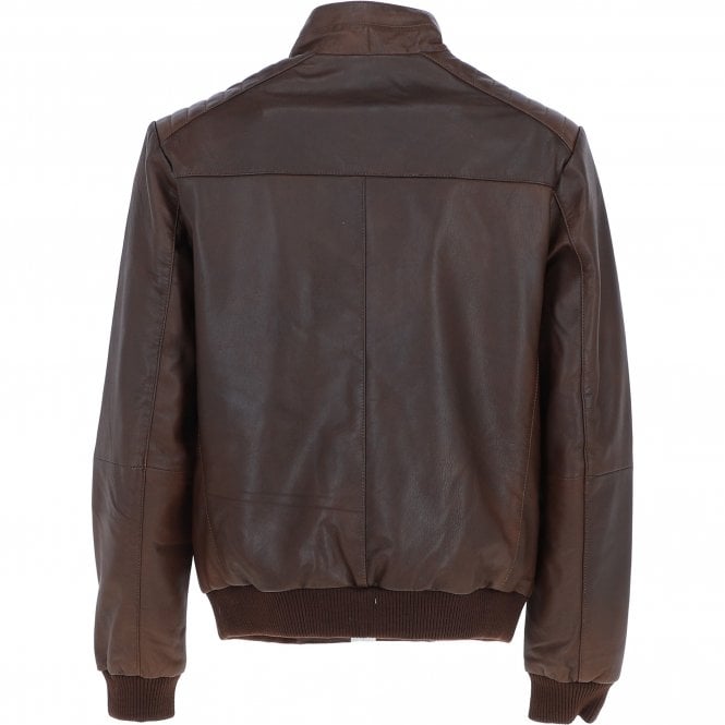 Ashwood Leather Ashwood Leather Bomber Jacket Aq Brown: AWM-784
