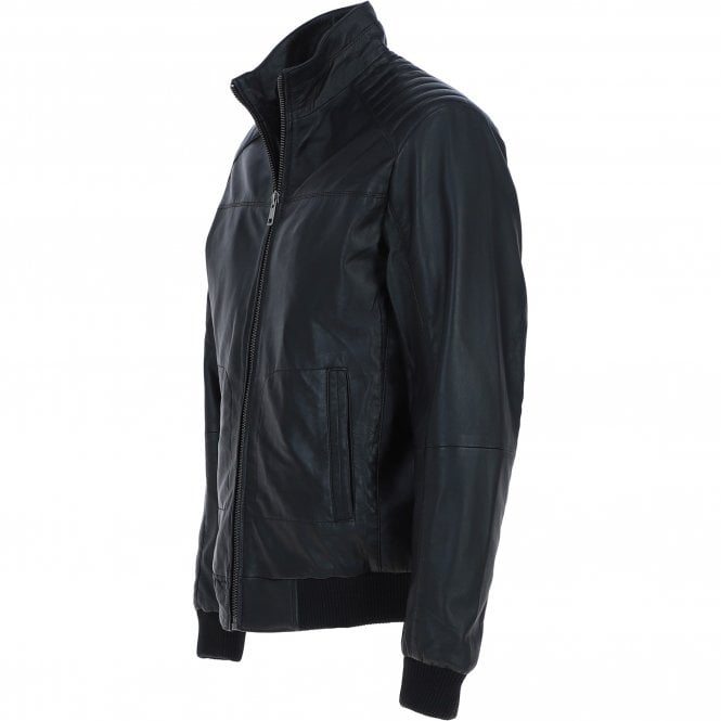 Ashwood Leather Ashwood Leather Bomber Jacket Black: AWM-784