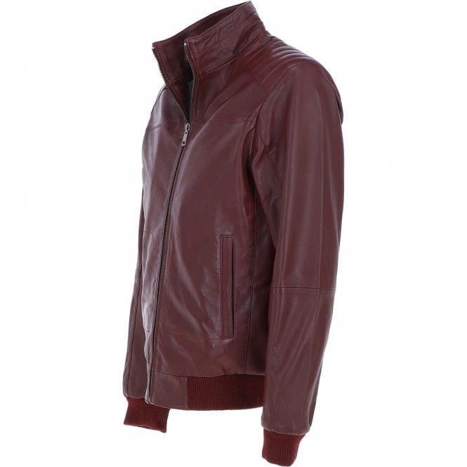 Ashwood Leather Ashwood Leather Bomber Jacket Burgandy: AWM-784