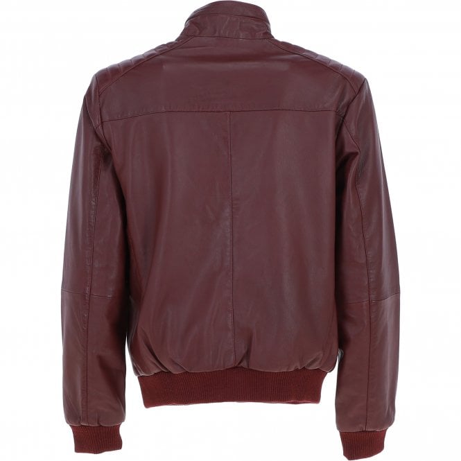 Ashwood Leather Ashwood Leather Bomber Jacket Burgandy: AWM-784
