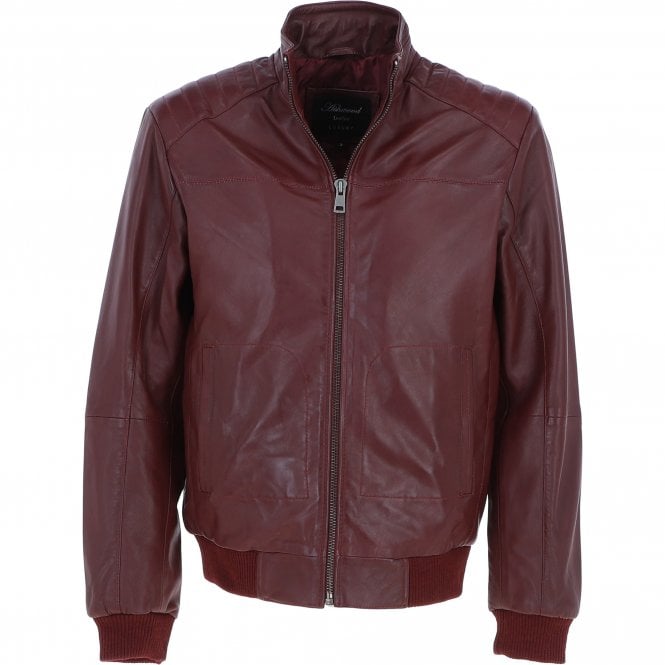 ashwood leather Ashwood Leather Bomber Jacket Burgandy: AWM-784