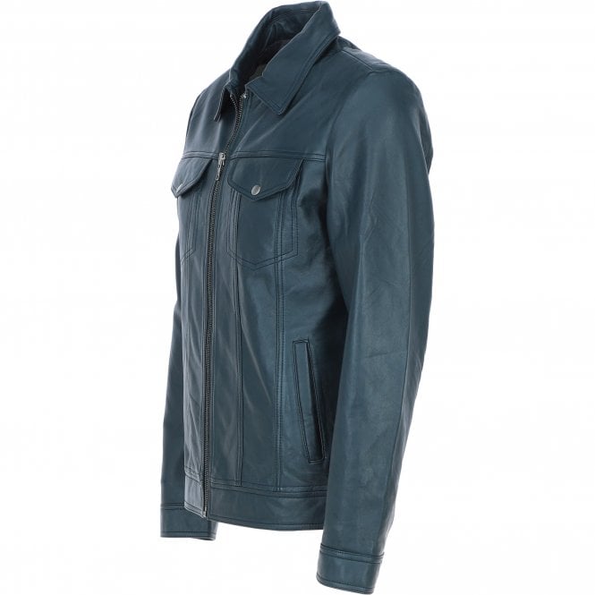 Ashwood Leather Ashwood Leather Bomber Jacket Navy: 1896 | Becks