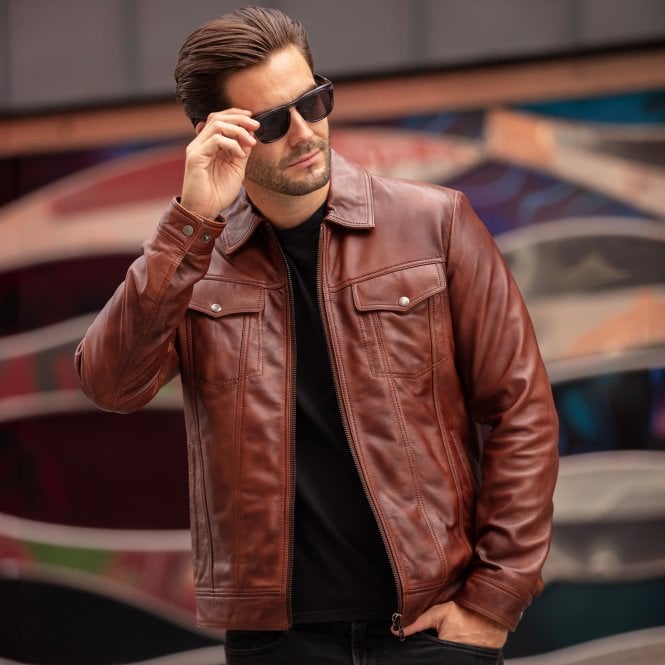 Ashwood Leather Ashwood Leather Bomber Jacket Tan: 1896 | Becks