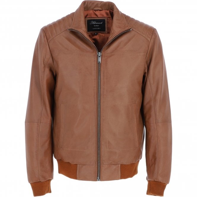 ashwood leather Ashwood Leather Bomber Jacket Tan: AWM-784