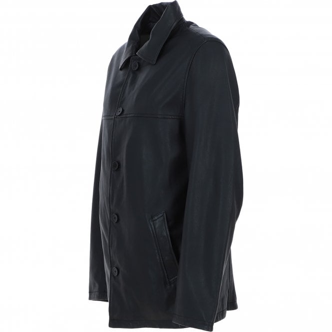 Ashwood Leather Ashwood Leather Brando Collared Jacket Black: AWM-BOX