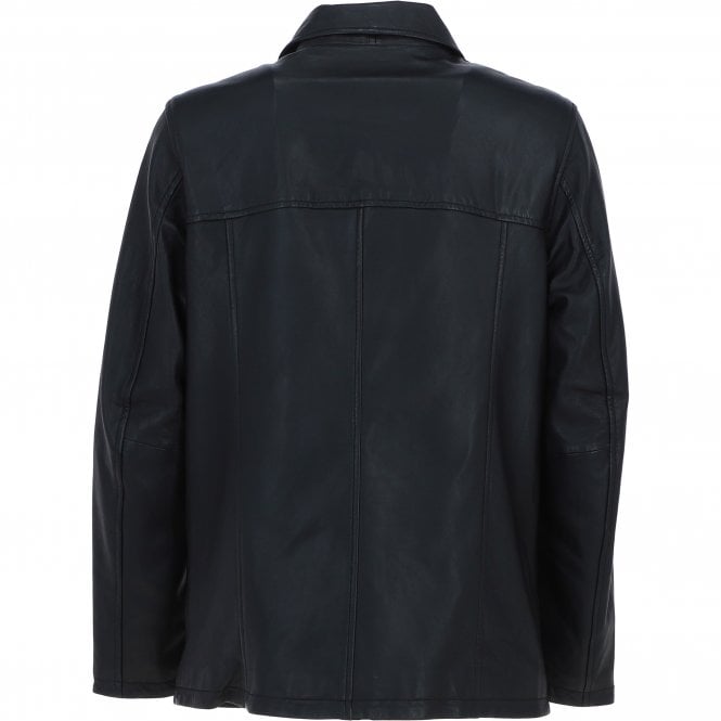 Ashwood Leather Ashwood Leather Brando Collared Jacket Black: AWM-BOX