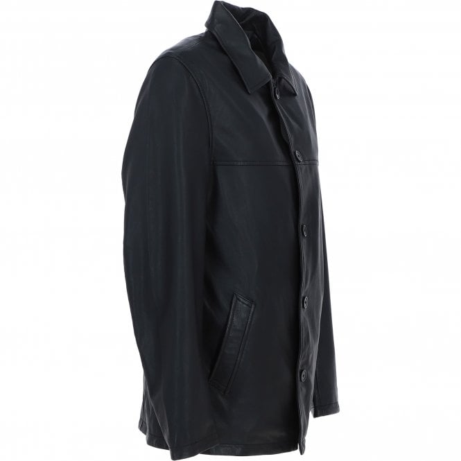 Ashwood Leather Ashwood Leather Brando Collared Jacket Black: AWM-BOX