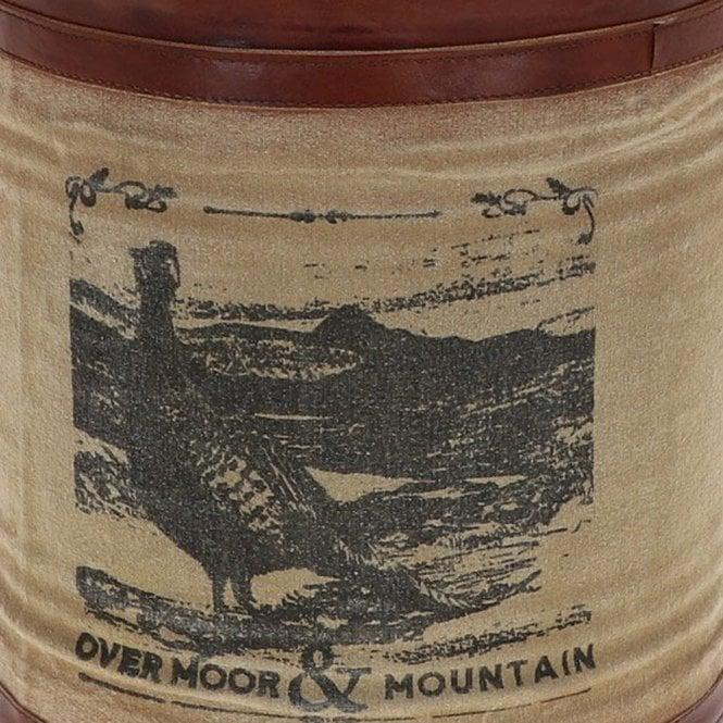 Ashwood Leather Ashwood Leather Grouse Stool Brown: KI-203