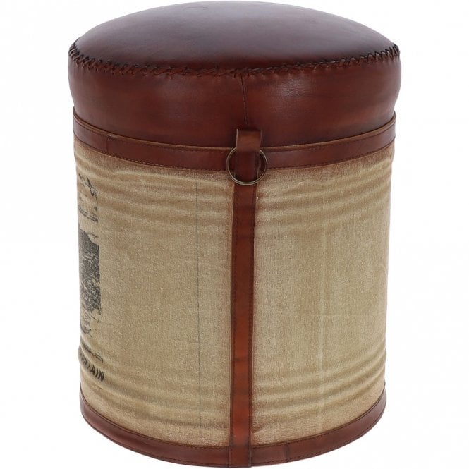 Ashwood Leather Ashwood Leather Grouse Stool Brown: KI-203