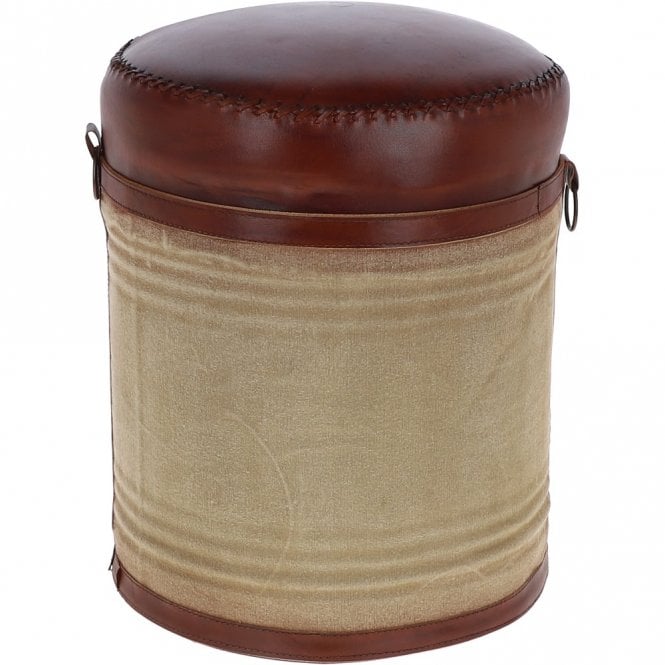 Ashwood Leather Ashwood Leather Grouse Stool Brown: KI-203