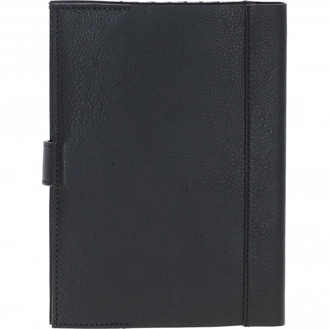 Ashwood Leather Ashwood Leather & Harris Tweed A5 Notebook Black/White: TW-19-012-BW