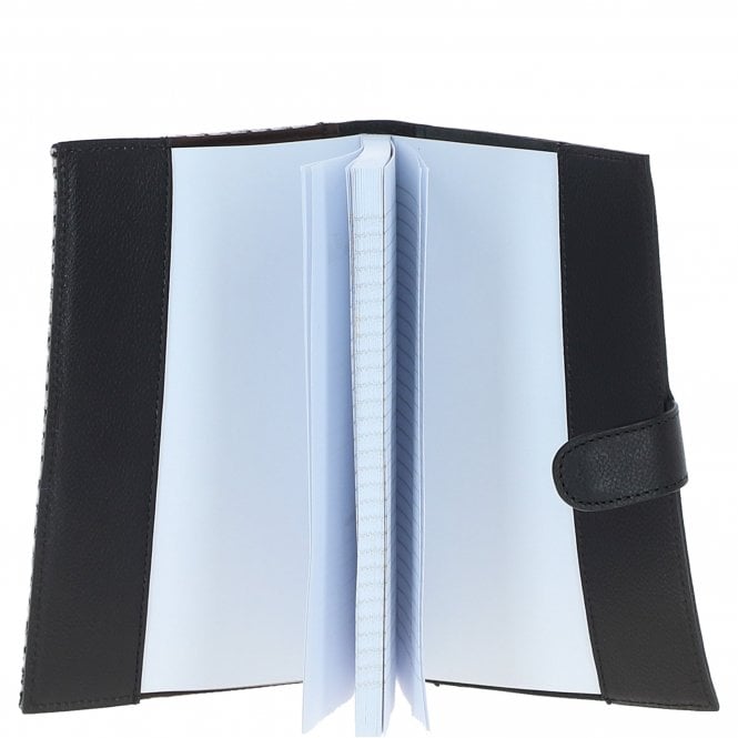 Ashwood Leather Ashwood Leather & Harris Tweed A5 Notebook Black/White: TW-19-012-BW