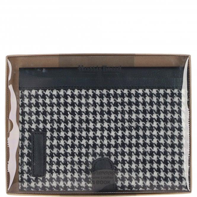 Ashwood Leather Ashwood Leather & Harris Tweed A5 Notebook Black/White: TW-19-012-BW