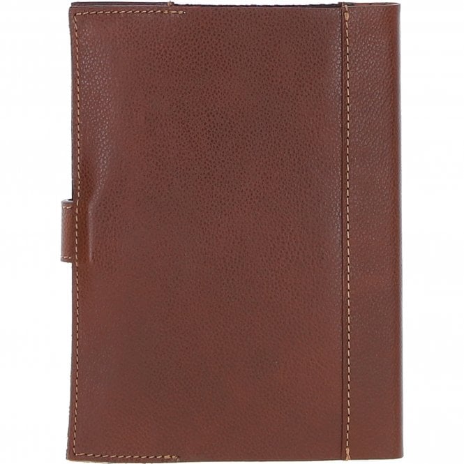 Ashwood Leather Ashwood Leather & Harris Tweed A5 Notebook Tan/Green/Red: TW-19-08-TR
