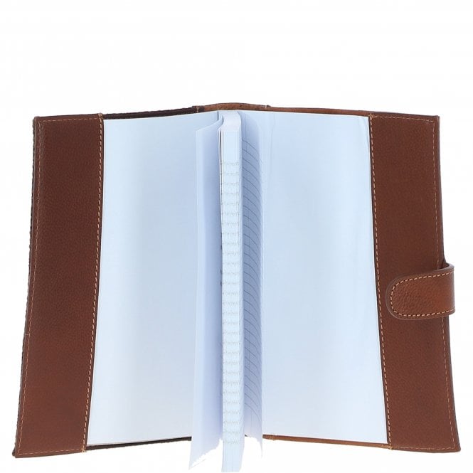 Ashwood Leather Ashwood Leather & Harris Tweed A5 Notebook Tan/Green/Red: TW-19-08-TR