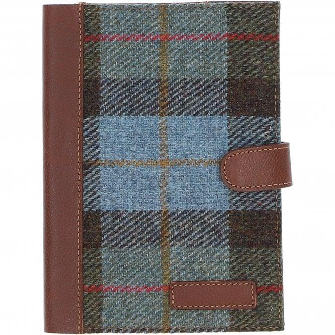 ashwood leather Ashwood Leather & Harris Tweed A5 Notebook Tan/Mcload: TW-19-02-TM