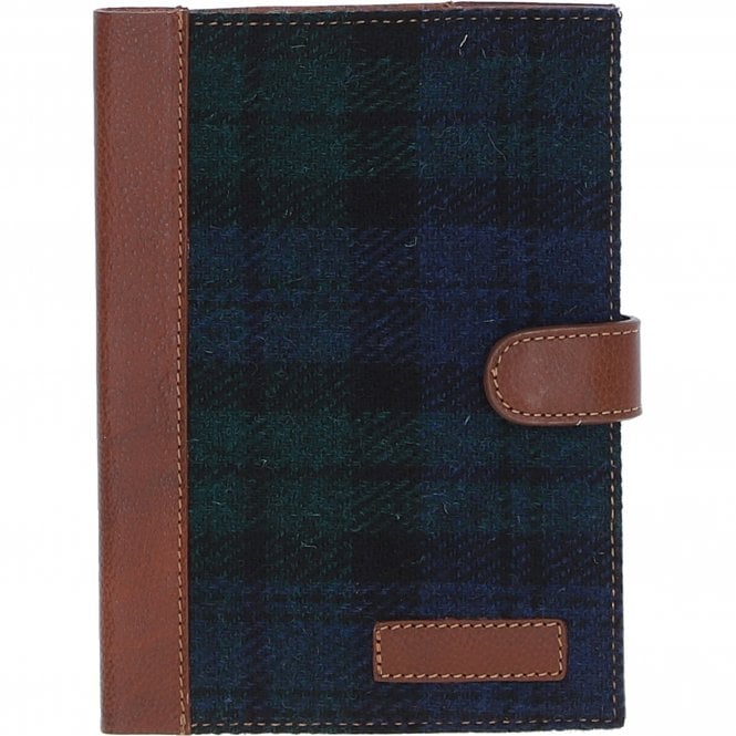 ashwood leather Ashwood Leather & Harris Tweed A5 Notebook Tan/Watch: TW-19-04-TW