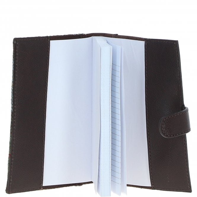 Ashwood Leather Ashwood Leather & Harris Tweed A6 Notebook Brown/Mcload: TW-18-01-BM