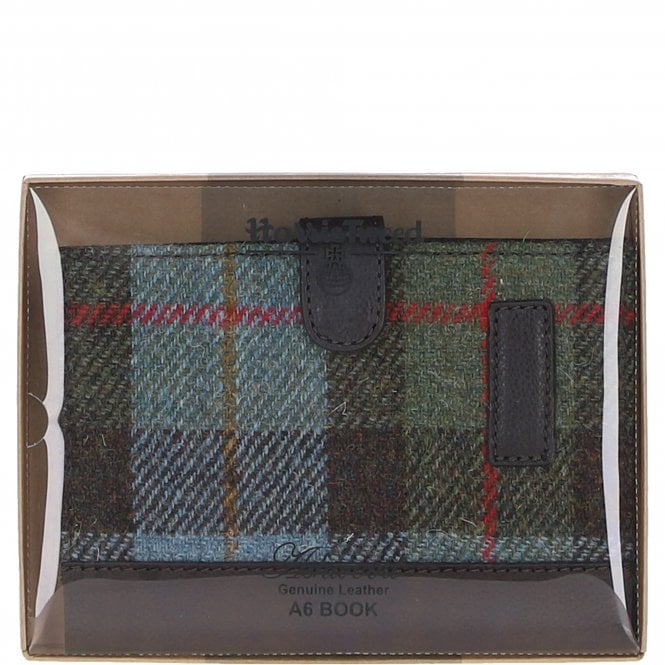 Ashwood Leather Ashwood Leather & Harris Tweed A6 Notebook Brown/Mcload: TW-18-01-BM