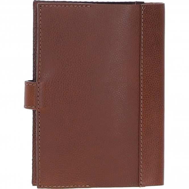 Ashwood Leather Ashwood Leather & Harris Tweed A6 Notebook Tan/Green/Red: TW-18-08-TR