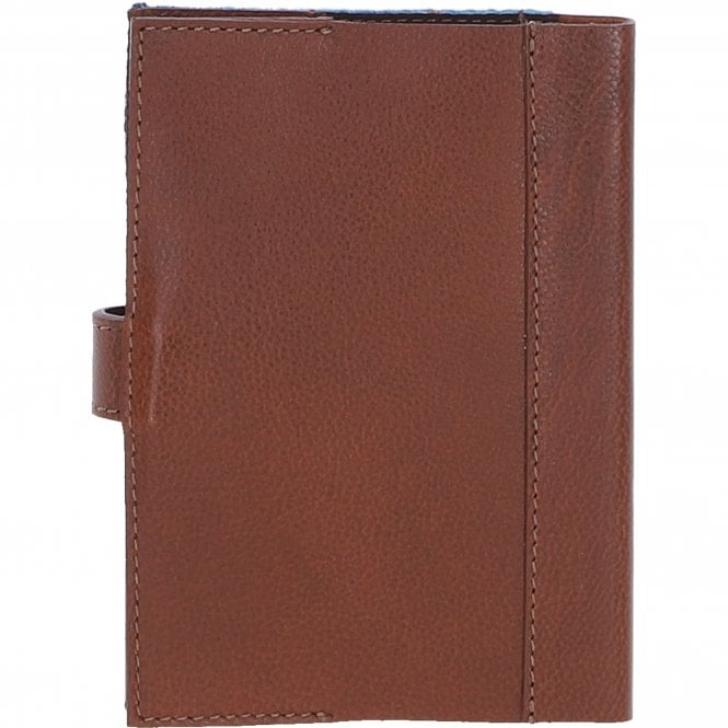 Ashwood Leather Ashwood Leather & Harris Tweed A6 Notebook Tan/LT Blue: TW-18-05-TB