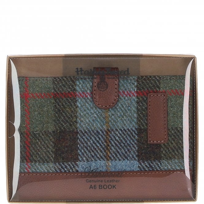 Ashwood Leather Ashwood Leather & Harris Tweed A6 Notebook Tan/Mcload: TW-18-02-TM