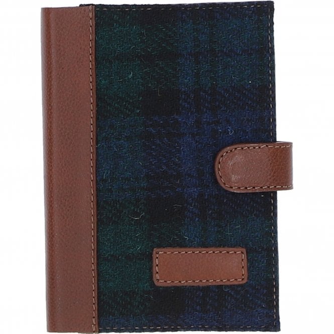 ashwood leather Ashwood Leather & Harris Tweed A6 Notebook Tan/Watch: TW-18-04-TW