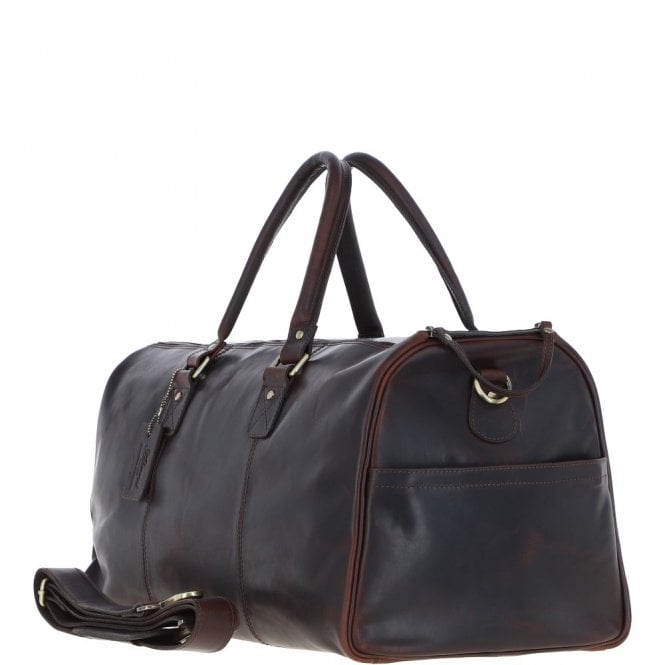 Ashwood Leather Large Leather Holdall Brown: K-48