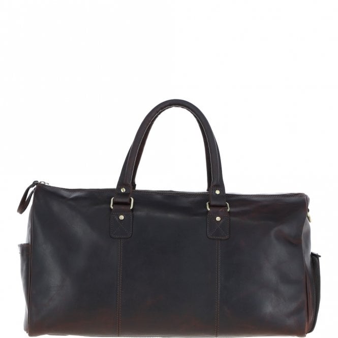 Ashwood Leather Large Leather Holdall Brown: K-48