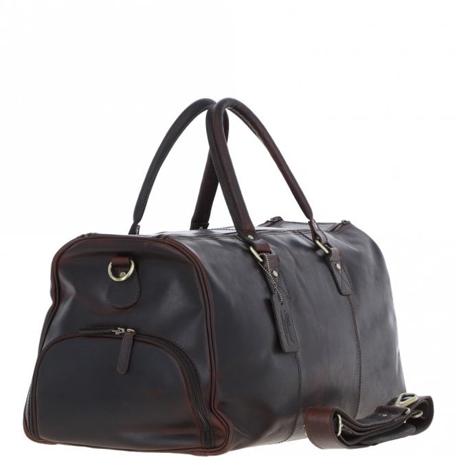 Ashwood Leather Large Leather Holdall Brown: K-48