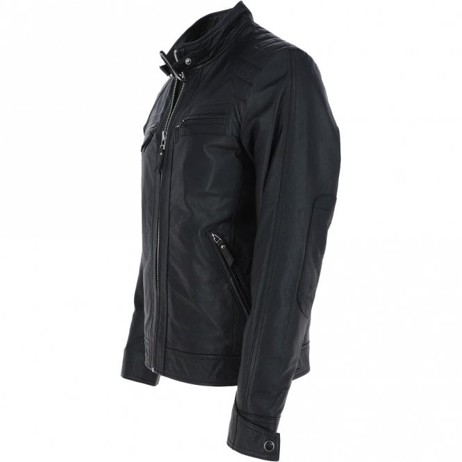 Ashwood Leather Leather Biker Jacket Black : Bronx
