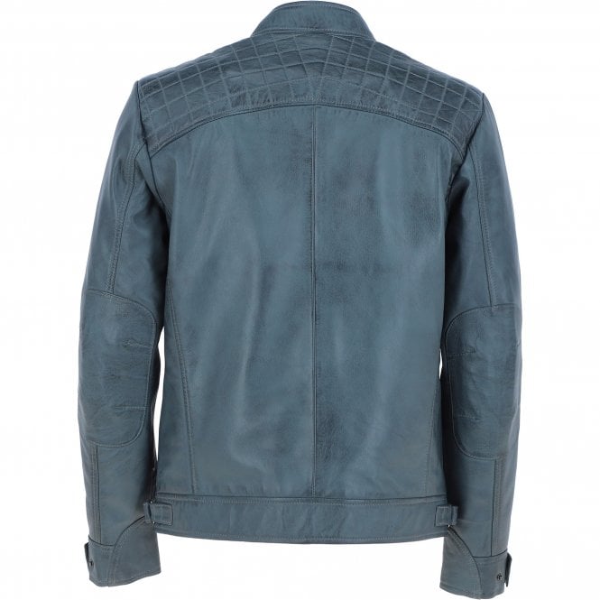 Ashwood Leather Leather Biker Jacket Grey : Bronx