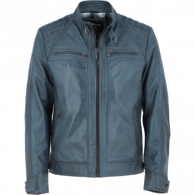 ashwood leather Leather Biker Jacket Grey : Bronx