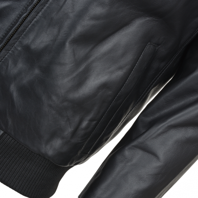Ashwood Leather Leather Bomber Jacket Black : Danny