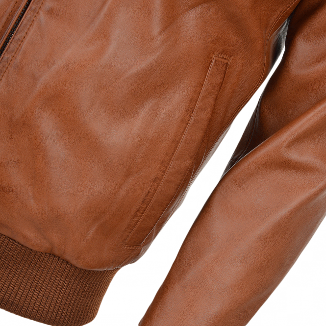 Ashwood Leather Leather Bomber Jacket Tan: Danny