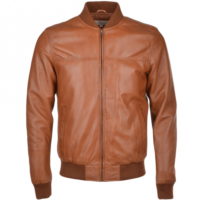 ashwood leather Leather Bomber Jacket Tan: Danny