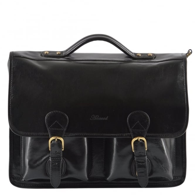 ashwood leather Leather Briefcase Black/vt : 8190