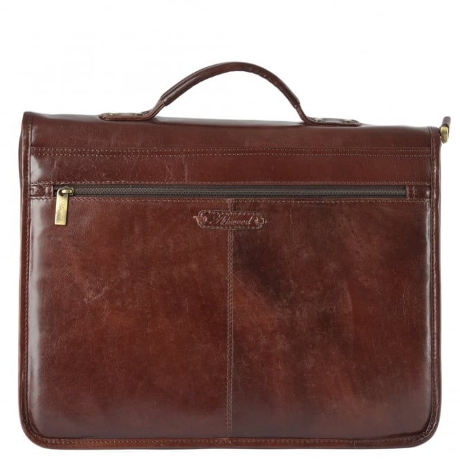 Ashwood Leather Leather Briefcase Cognac/vt : 8190